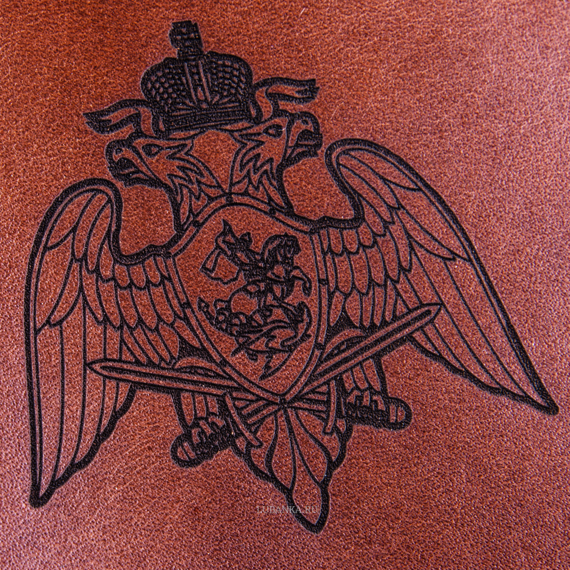 Обложка для паспорта Росгвардия коричневая
